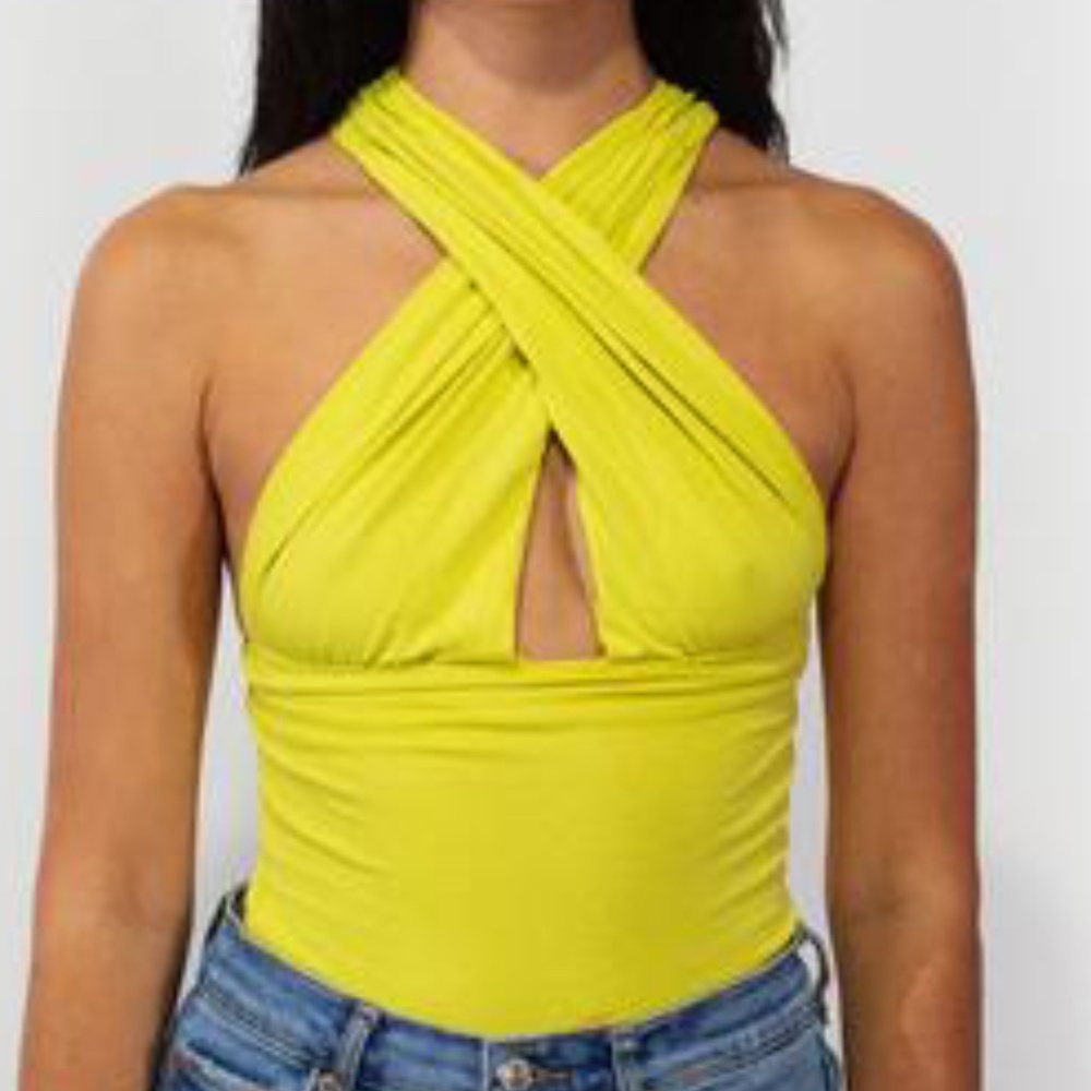 Neon Yellow Crossover Tank